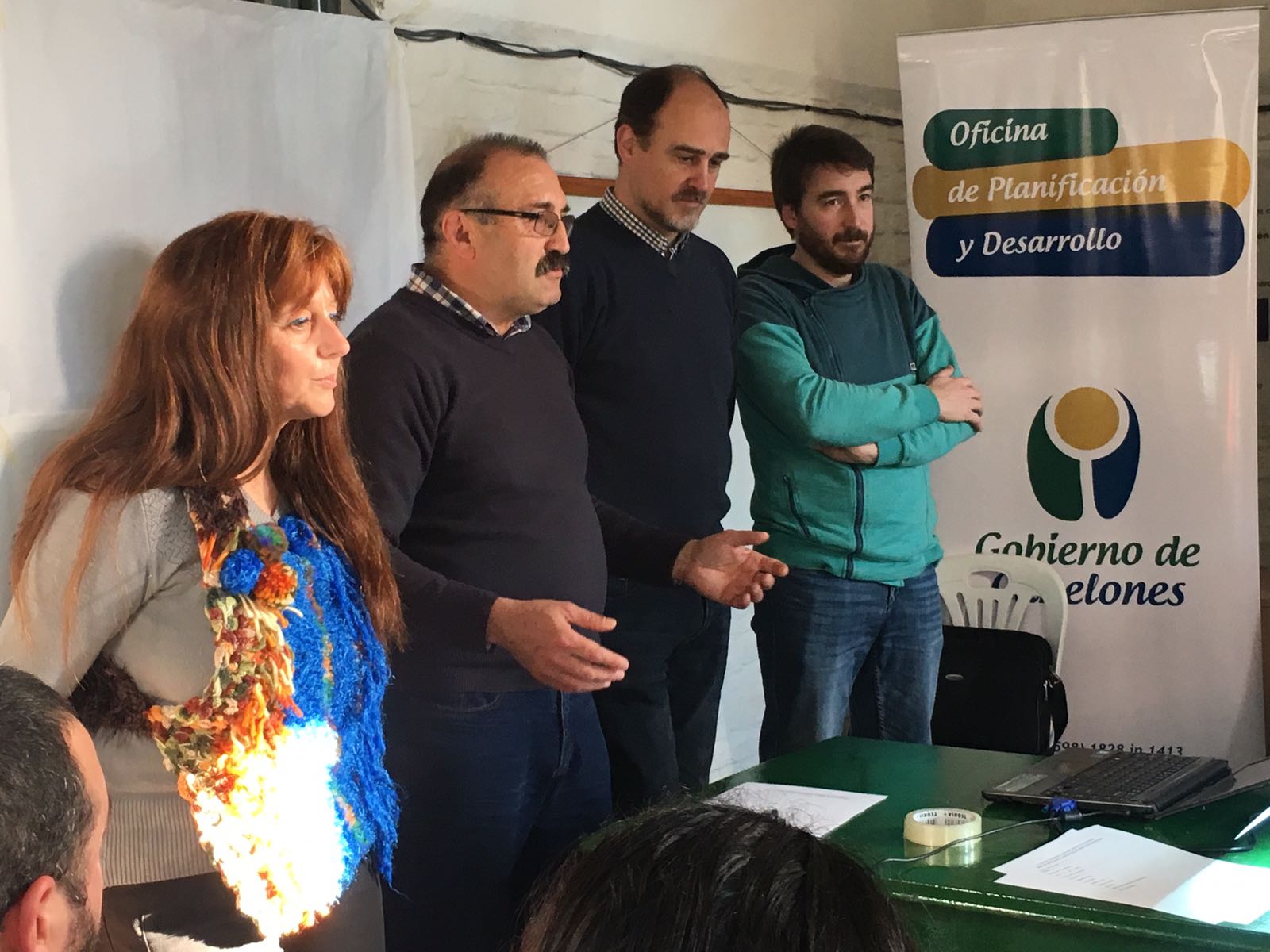 Alcalde Alberto Giannastasio, Pilar de Amores por la Unidad de Apoyo a la MIPYMES del Gobierno de Canelones y técnicos del MIEM